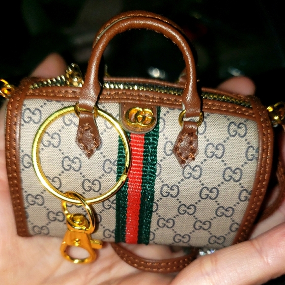 Gucci Vintage Supreme Web Monogram Boston Bag Pre-Owned Condition With Freebies. - Picture 14 of 16